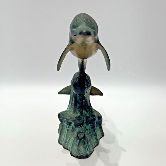 Vintage SPI San Pacific Int'l Bronze Dolphin Statue Sculpture 7.5 Inch Tall (B1) - Picture 8 of 11